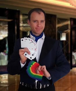 Auckland magician cards manipulations